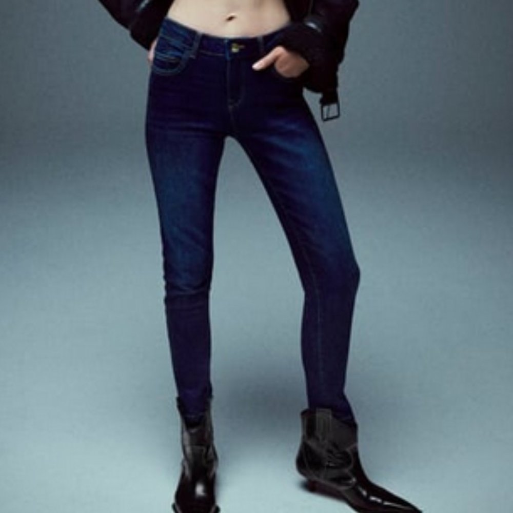 ZARA Mid-Rise Skinny Jeans - Blue | Z1975 0108/022 - Size 10